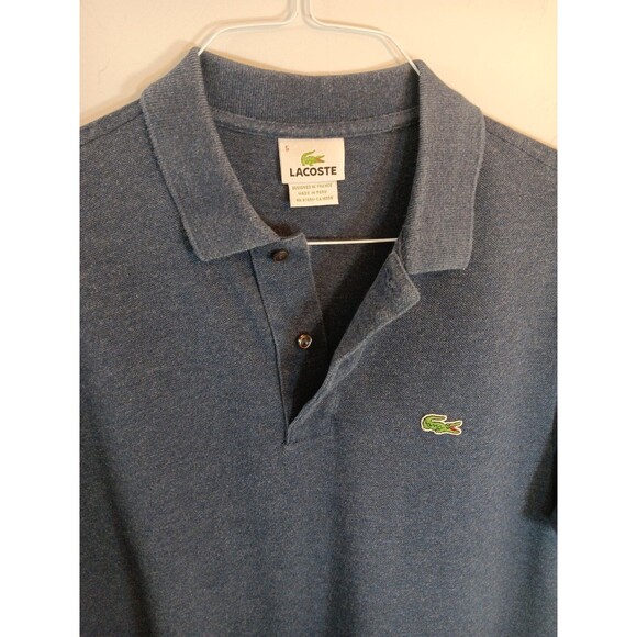 Lacoste Polo Shirt men's Short Sleeve Blue Size 5 (Usa-L) - Picture 8 of 8